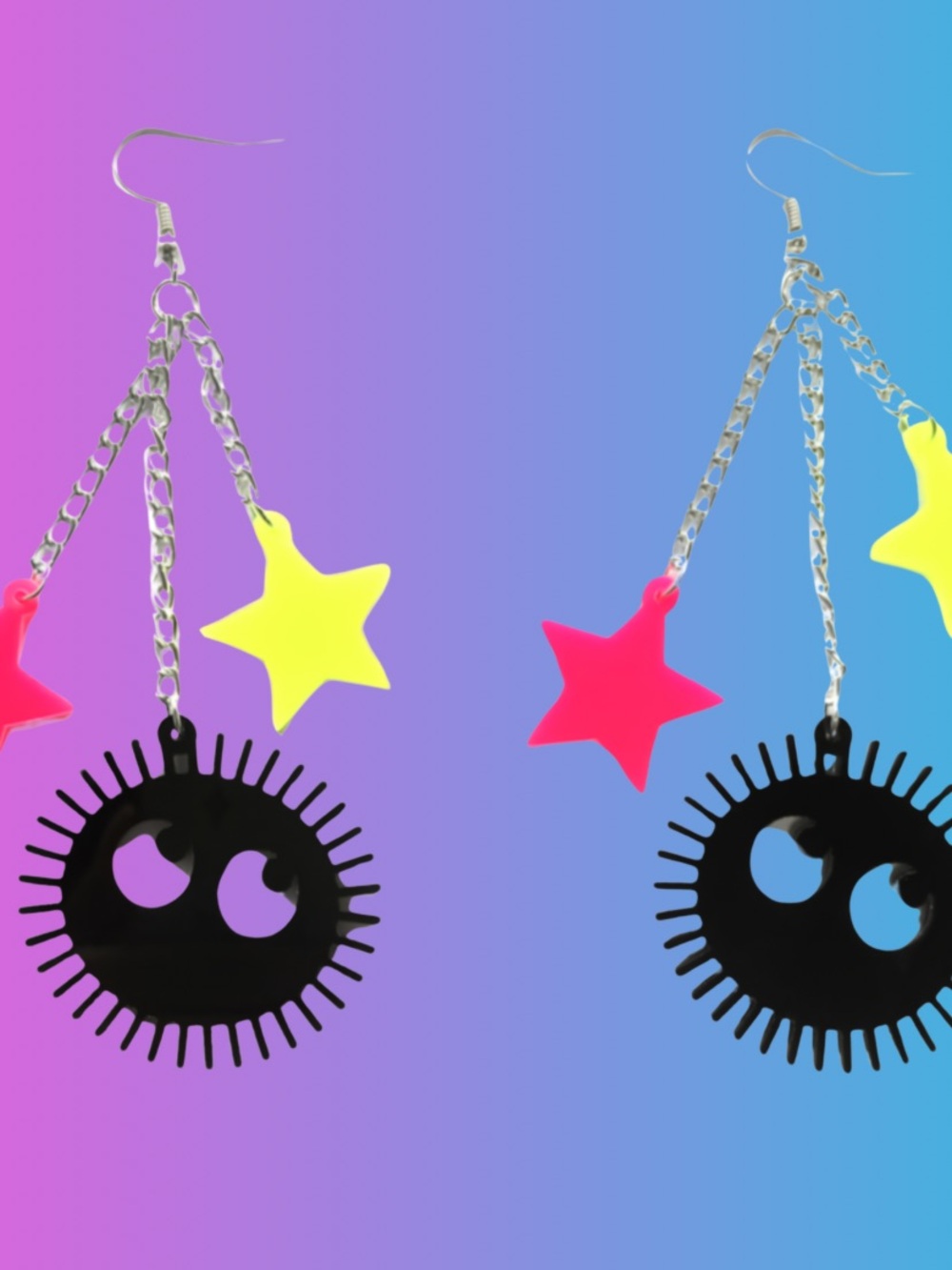 Ghibli Spirited Away Soot Sprite Acrylic Earrings